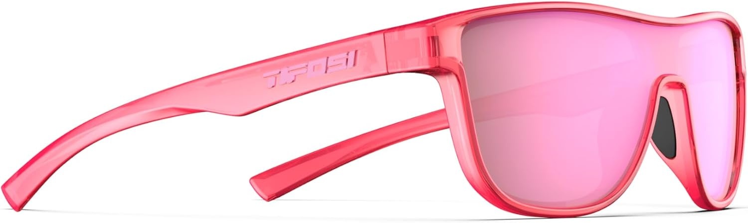 Tifosi Sizzle Tangle Free Sport Sunglasses – Ideal For Running, Cycling, Golf, Pickleball, Tennis and Trendy Lifestyle Look(Neon Radiant Rose (Pink Mirror Lens With Ar))