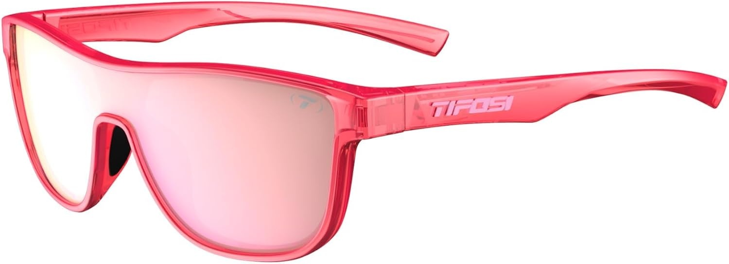 Tifosi Sizzle Tangle Free Sport Sunglasses – Ideal For Running, Cycling, Golf, Pickleball, Tennis and Trendy Lifestyle Look(Neon Radiant Rose (Pink Mirror Lens With Ar))