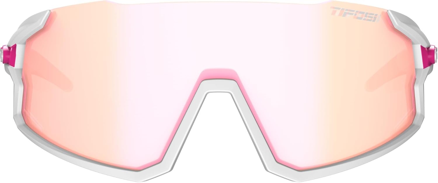 Tifosi Optics Stash Sunglasses – Ideal For Cycling (Gravel, MTB & Road), Baseball, Softball & Pickleball(Race Pink (Clarion Pink/Ac Red/Clear))