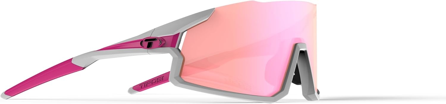 Tifosi Optics Stash Sunglasses – Ideal For Cycling (Gravel, MTB & Road), Baseball, Softball & Pickleball(Race Pink (Clarion Pink/Ac Red/Clear))