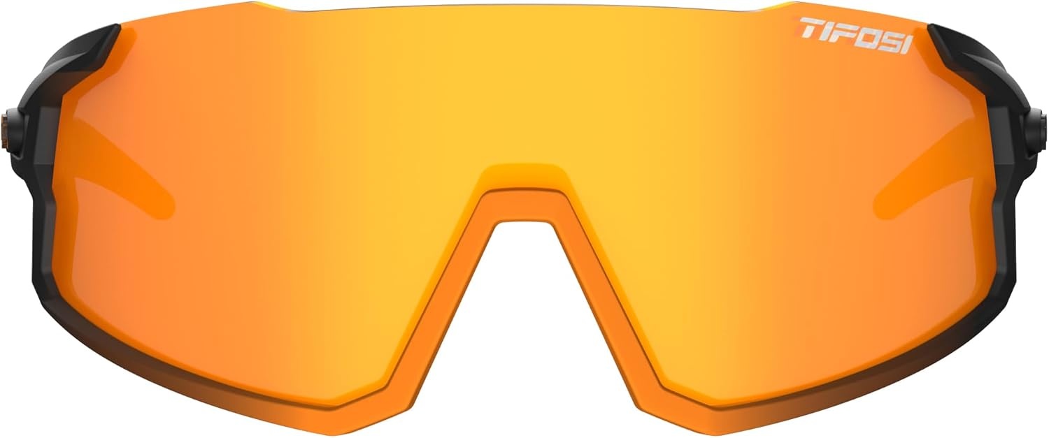 Tifosi Optics Stash Sunglasses – Ideal For Cycling (Gravel, MTB & Road), Baseball, Softball & Pickleball(Black Orange Fade (Clarion Orange/Ac Red/Clear))