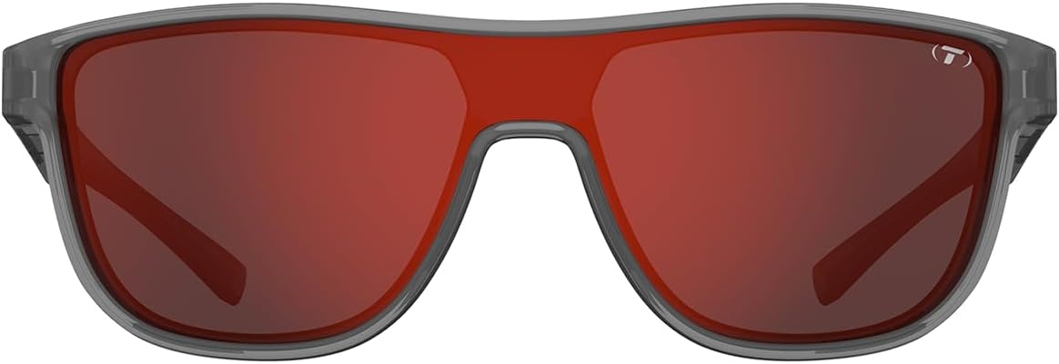 Tifosi Sizzle Tangle Free Sport Sunglasses – Ideal For Running, Cycling, Golf, Pickleball, Tennis and Trendy Lifestyle Look(Satin Vapor (Smoke Red Lens))
