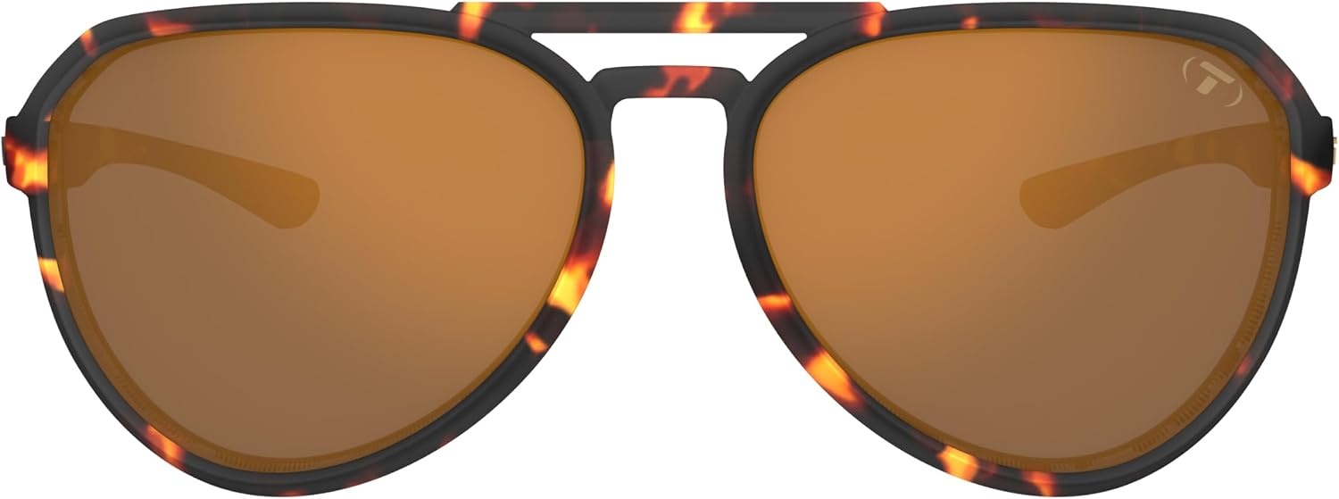 Tifosi Selca Tangle Free Aviator Men & Womens Sunglasses – Ideal for Golf, Hiking, Running, Pickleball & Great Lifestyle Look(Matte Tortoise (Brown))