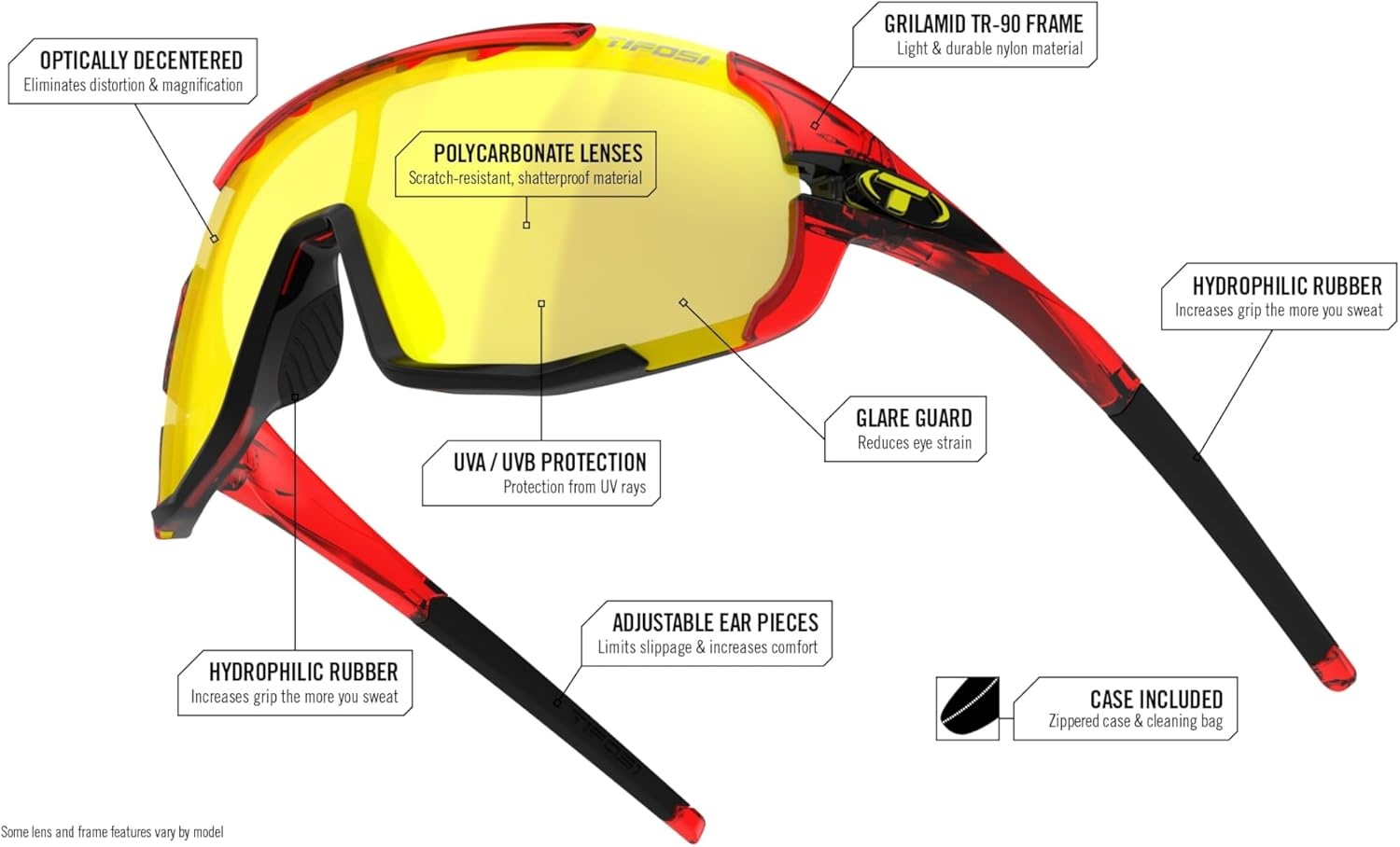 Tifosi Sledge(Matte Black (Clarion Blue Fototec Lens))