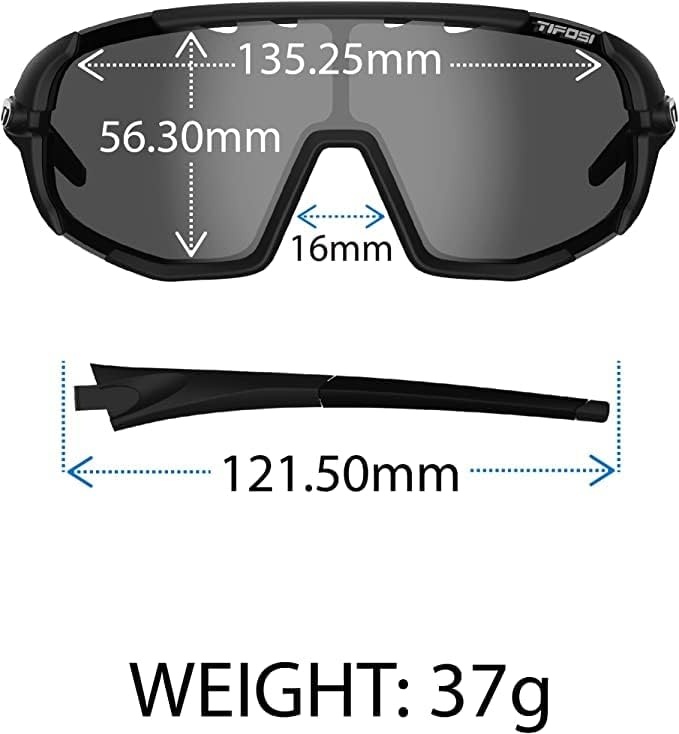 Tifosi Sledge(Matte Black (Clarion Blue Fototec Lens))