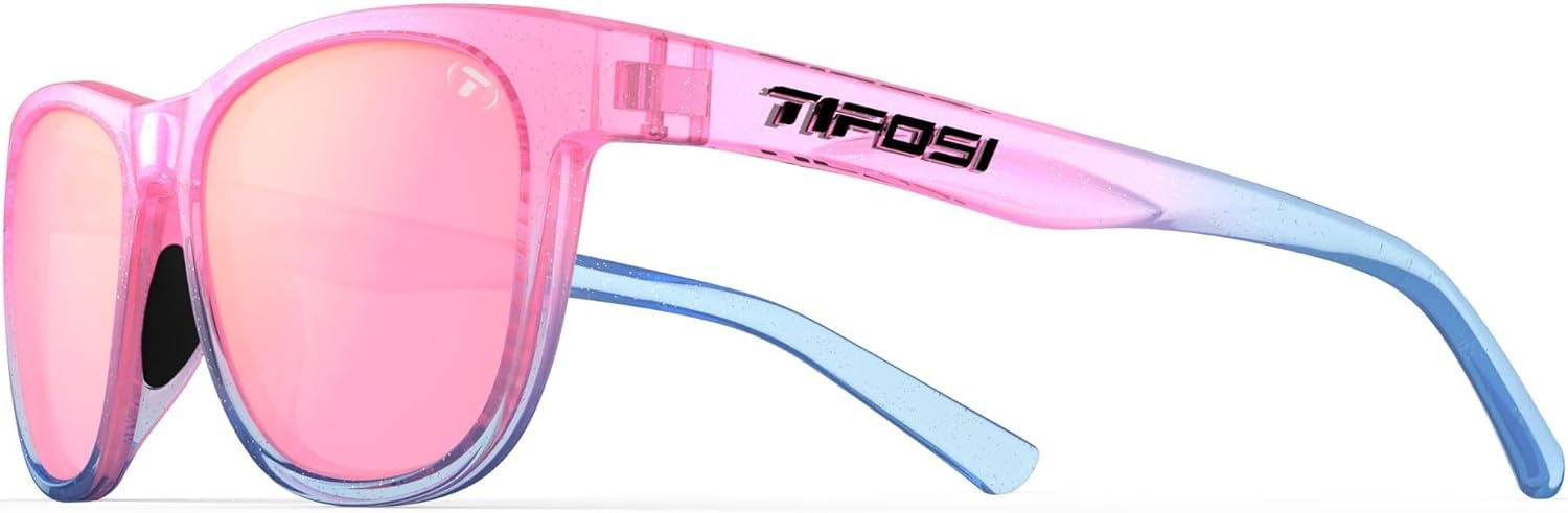 Tifosi Swank Sport Sunglasses – Tangle Free – Ideal For Cycling, Golf, Hiking, Pickleball, Running and Great Lifestyle Look(Cotton Candy Swirl/Pink Mirror)