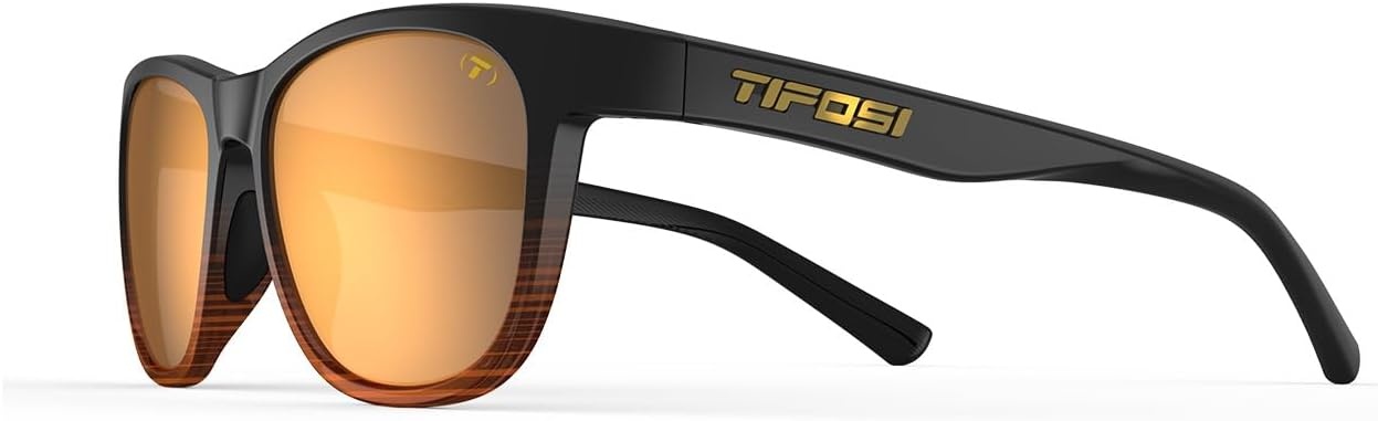 Tifosi Swank Sport Sunglasses – Tangle Free – Ideal For Cycling, Golf, Hiking, Pickleball, Running and Great Lifestyle Look(Brown Fade/Brown Lens)