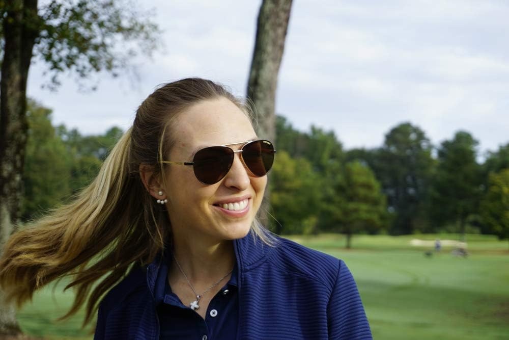 Tifosi Shwae Tangle Free Aviator Sunglasses For Men & Women – Ideal For Flying, Golf, Hiking and Running(Midnight Gold (Brown Lens))