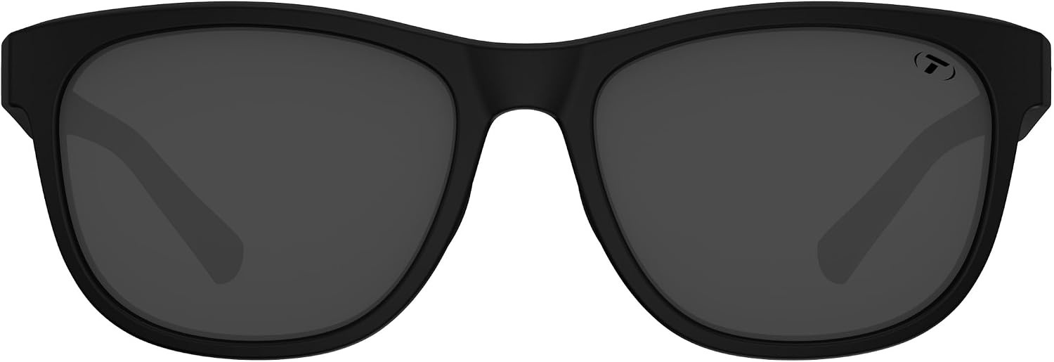 Tifosi Swank Sport Sunglasses – Tangle Free – Ideal For Cycling, Golf, Hiking, Pickleball, Running and Great Lifestyle Look(Blackout/Smoke Lens)