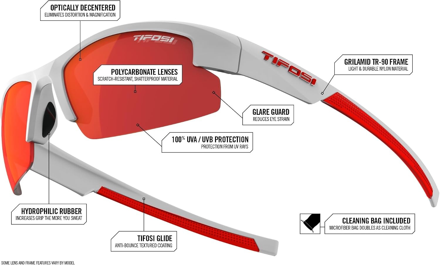 Tifosi ShutOut Multi-Sport Sunglasses – Ideal For Baseball, Golf and Great Lifestyle Look(Blackout (Smoke Lens))