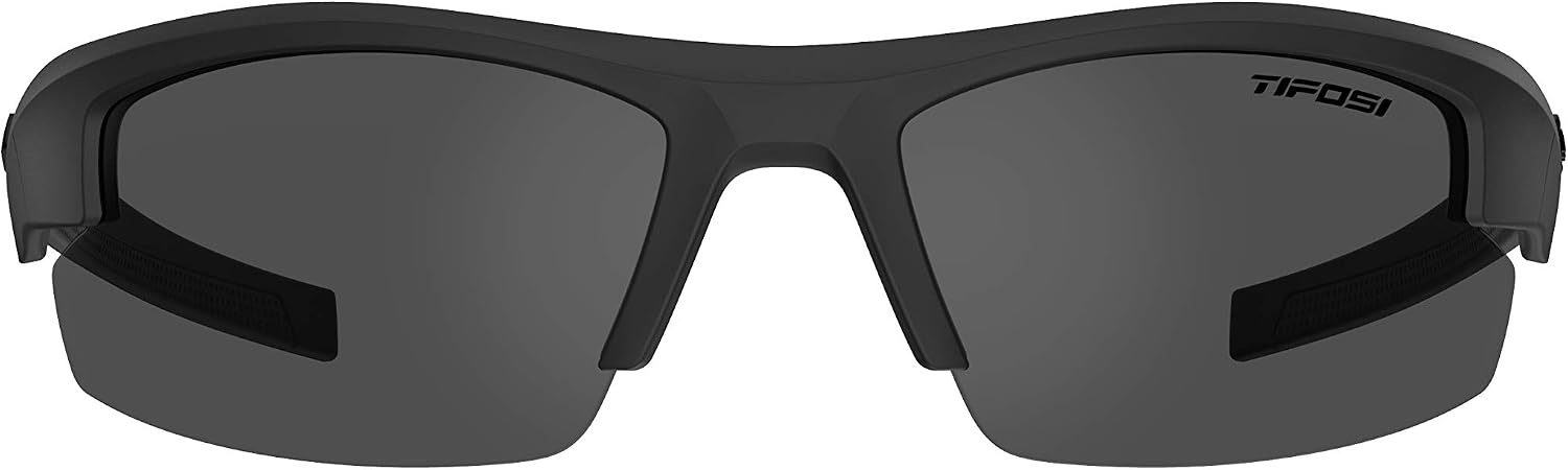 Tifosi ShutOut Multi-Sport Sunglasses – Ideal For Baseball, Golf and Great Lifestyle Look(Blackout (Smoke Lens))