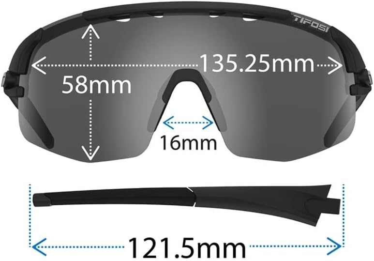 Tifosi Optics Sledge Lite Sunglasses – Ideal For Cycling (Road, Gravel, MTB), Baseball & Softball(Midnight Navy (Clarion Yellow/Ac Red/Clear))