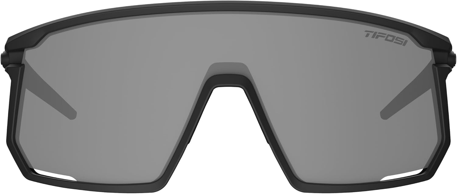 Tifosi Moab Full Frame Cycling Sunglasses – Baseball, Pickleball(Blackout (Smoke/Ac Red/Clear))