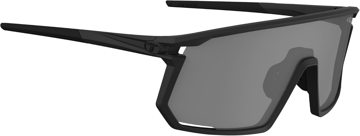 Tifosi Moab Full Frame Cycling Sunglasses – Baseball, Pickleball(Blackout (Smoke/Ac Red/Clear))