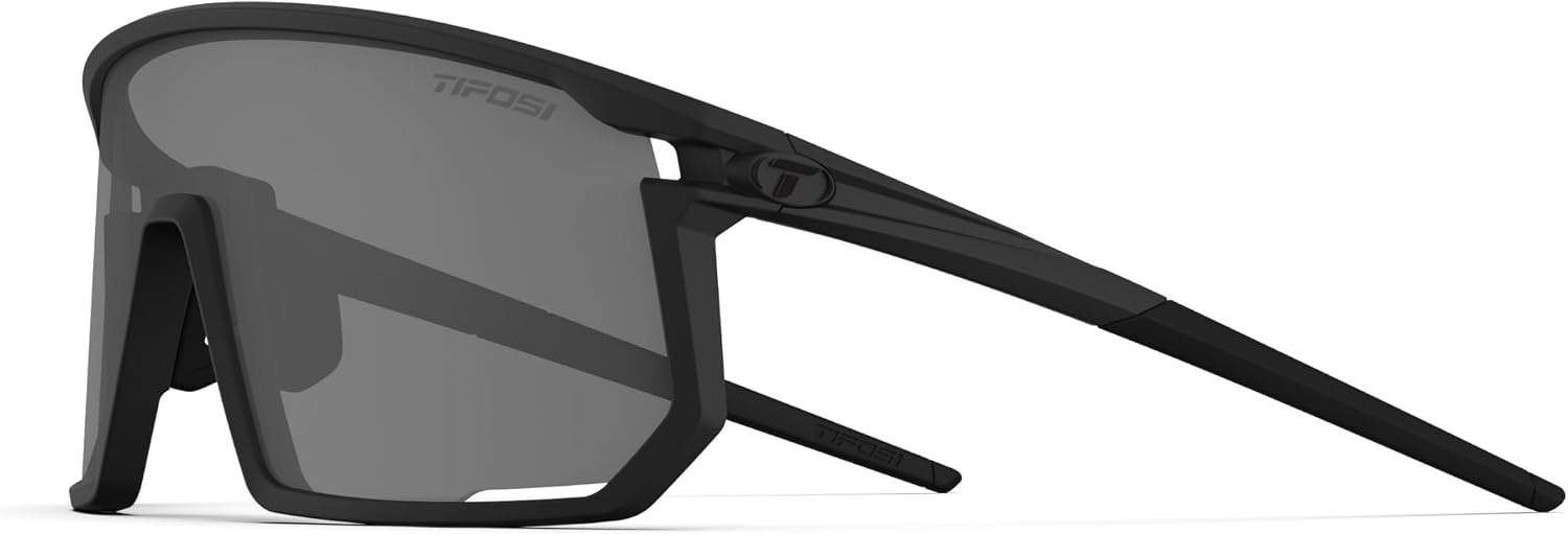 Tifosi Moab Full Frame Cycling Sunglasses – Baseball, Pickleball(Blackout (Smoke/Ac Red/Clear))